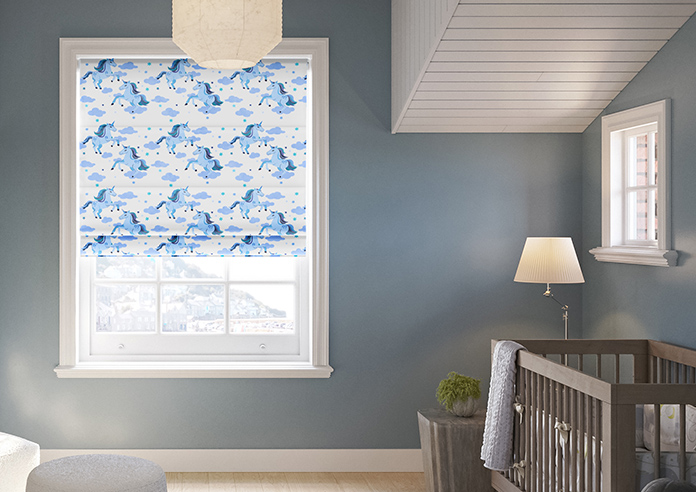 Unicorn Magic, Blue - Roman Blind - Image 3